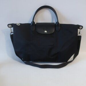 Authentic Womens Longchamp Paris Black Modele Depose Neo Crossbody Tote Handbag
